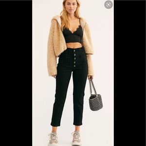 xx FREE PEOPLE MONTELLA PINSTRIPE PAPER BAG PANTS xx